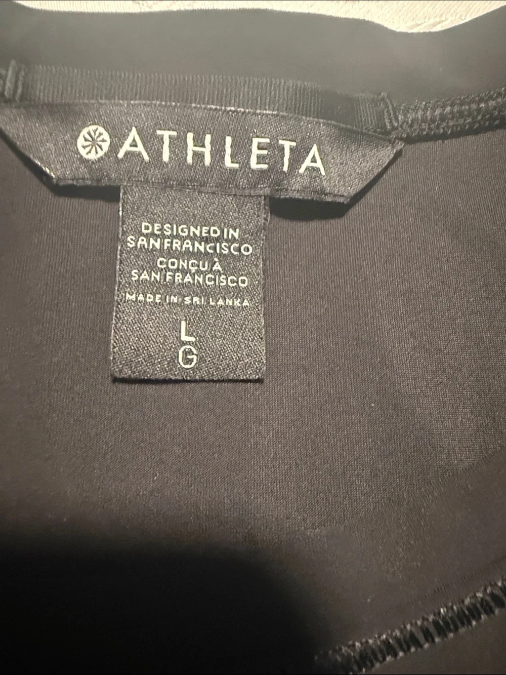 Athleta Black Long‎ Sleeve Crew Top